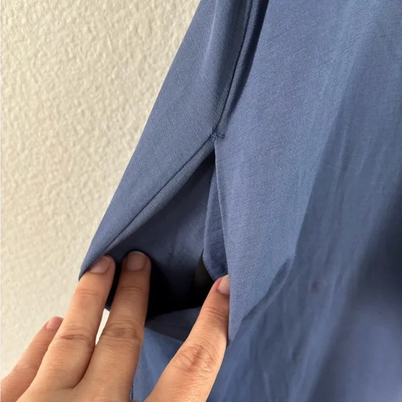 wool& Camellia Merino Wool Tank Dress - Blue - Large - Picture 6 of 11